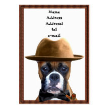 Boxer gentleman business card
