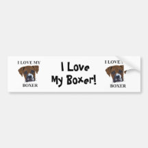 Boxer Love Bumper Stickers