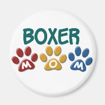 BOXER MOM Paw Print 1 Magnet