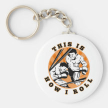 boxer punching boxing opponent key chains