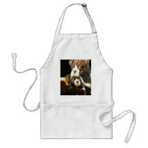 Boxer puppies apron