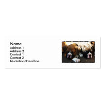 Boxer puppies skinny business cards
