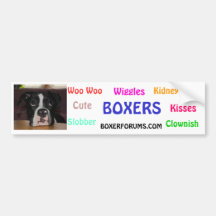 Boxer Sticker Bumper Sticker