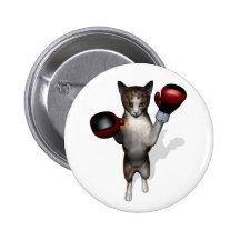 Boxer Tabby Pinback Buttons