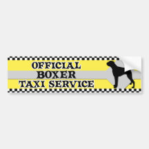 Boxer Taxi Service Bumper Sticker