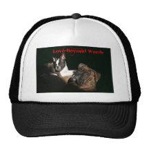 Boxers and Bostons:  Love Beyond Words Trucker Hat