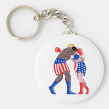 boxers in american colours key chains