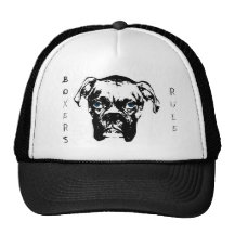 Boxers Rule B&W Trucker Hat