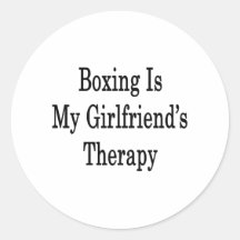 Boxing Is My Girlfriend's Therapy Sticker