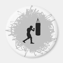 Boxing Scribble Style Magnet