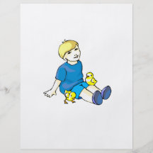Boy blue shirt with yellow chicks custom flyer
