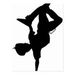 Boy Break Dancer Silhouette Postcard