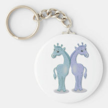 Boy Giraffe Twins Key Chain