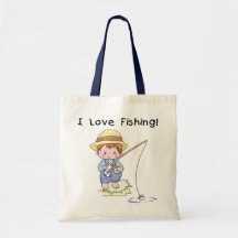Boy I Love Fishing Tshirts and Gifts Bag