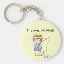 Boy I Love Fishing Tshirts and Gifts Key Chains