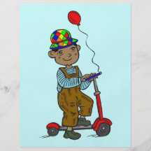Boy on Scooter with Balloon Custom Flyer