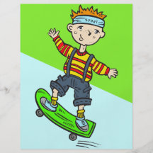 Boy On Skateboard Flyers