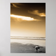 Boy on the Beach Poster