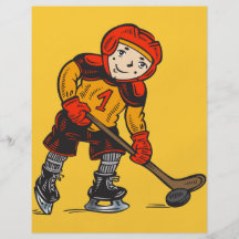 Boy Playing Hockey Full Color Flyer