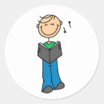 Boy Singing Sticker