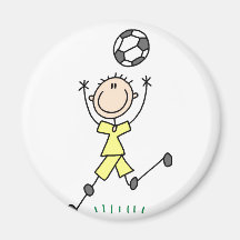 Boy Yellow Soccer Player Magnet