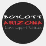 Boycott Arizona Round Sticker