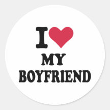 Boyfriend Round Stickers