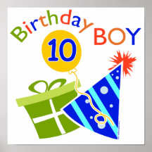 Boys 10th Birthday Poster