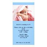 boy's birthday party invitation custom photo card