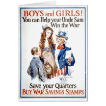 Boys,Girls And Uncle Sam Cards