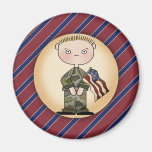 Boys Military Solider Fridge Magnet