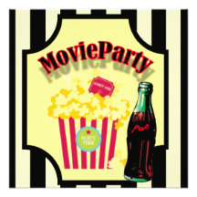Boys Movie Birthday Party Invitation
