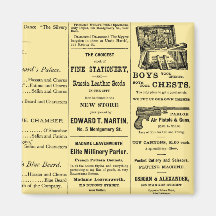 Boys Toys Newspaper Advertisement Fridge Magnet