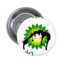 BP oil disaster upside down Pinback Buttons