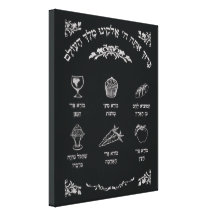 Brachot Chalkboard - Canvas Stretched Canvas Print