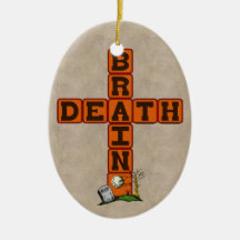 Brain Death Cross Christmas Tree Ornaments