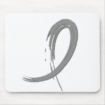 Brain Tumour's Grey Ribbon A4 Mousepads