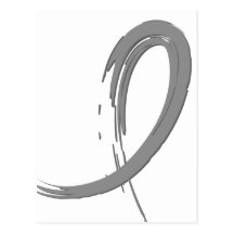 Brain Tumour's Grey Ribbon A4 Postcard