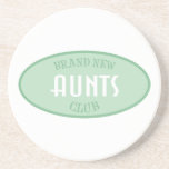 Brand New Aunts Club (Green) Beverage Coasters