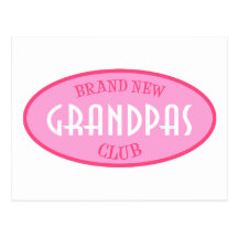 Brand New Grandpas Club (Pink) Post Card