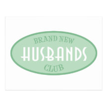 Brand New Husbands Club (Green) Postcard