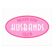 Brand New Husbands Club (Pink) Postcard