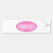 Brand New Uncles Club (Pink) Bumper Stickers