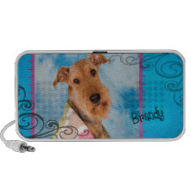 Brandy the Airedale Terrier Portable Speaker speakers