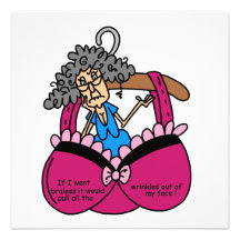 Bras and Wrinkles Humour Invite