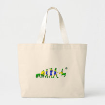Brasil evolution of soccer football futebol gifts canvas bag