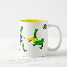 Brasil evolution of soccer football futebol gifts mug