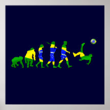 Brasil evolution of soccer football futebol gifts poster