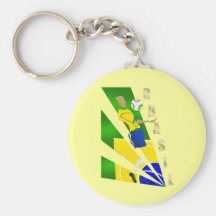 Brasil Graphic Chest control futebol Brazil gifts Keychains