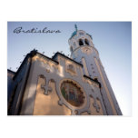 bratislava church blue post cards